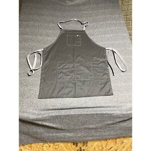 Barco Wendy's Employee Apron Gray Adjustable Uniform Bib with Pockets One Size